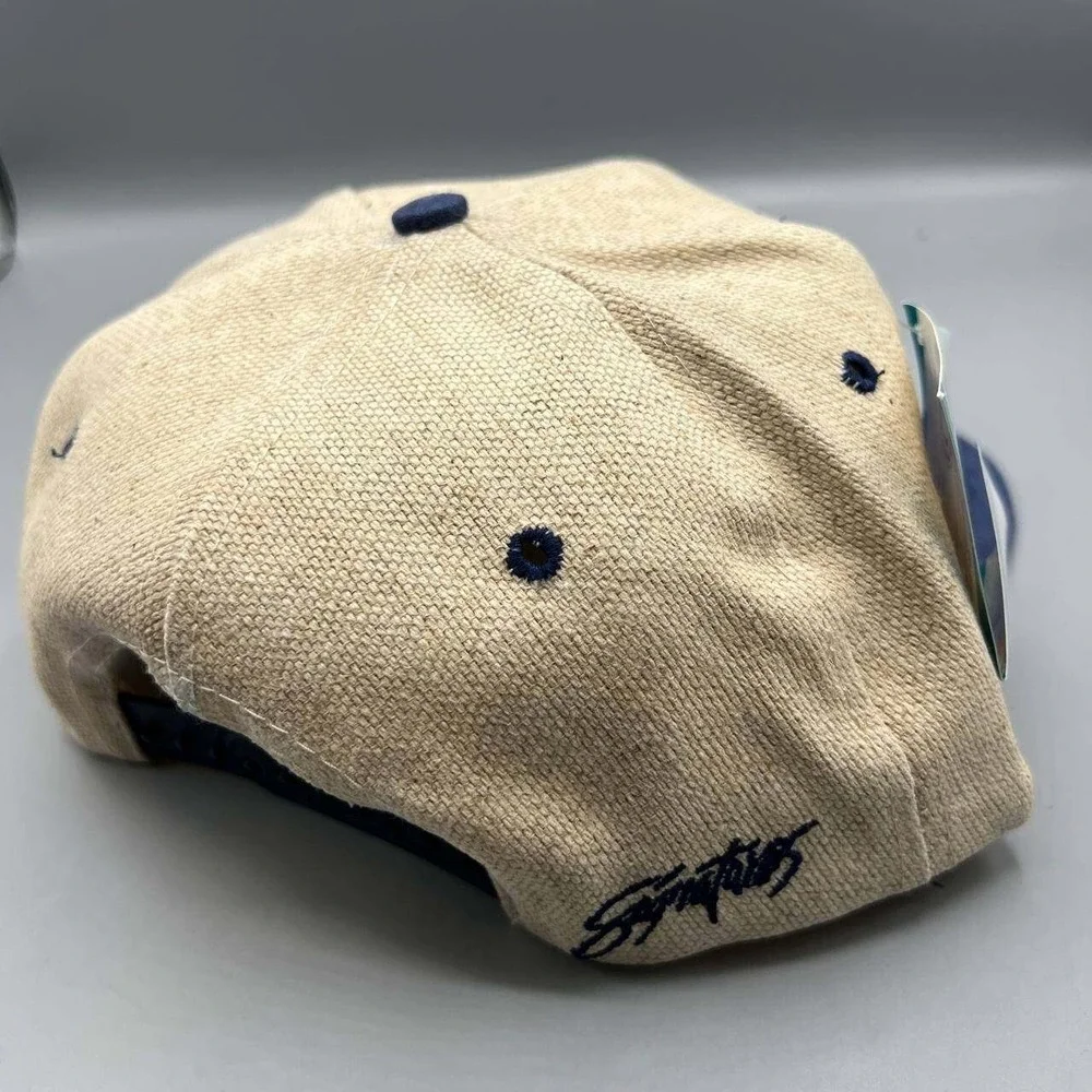 Vintage Georgia Tech Yellow Jackets Hat Men Beige‎ Signatures Snap Back Cap New